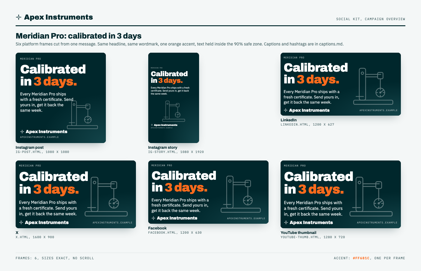 Social kits & platform graphics, generated sample