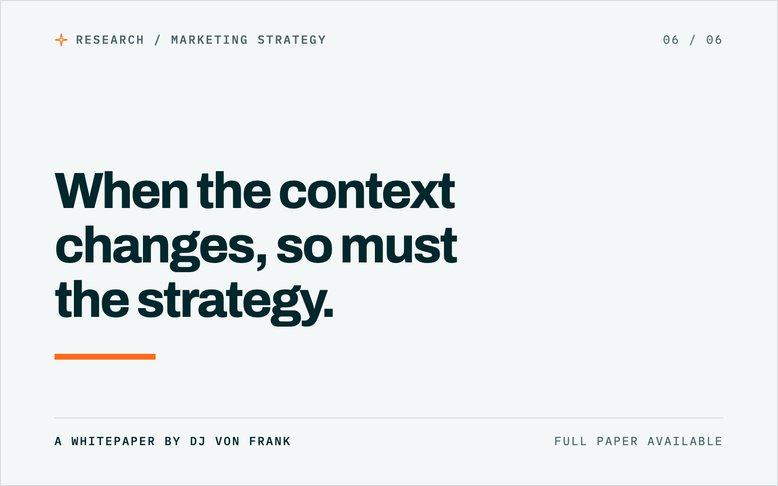 Marketing strategy through disruption, data tile