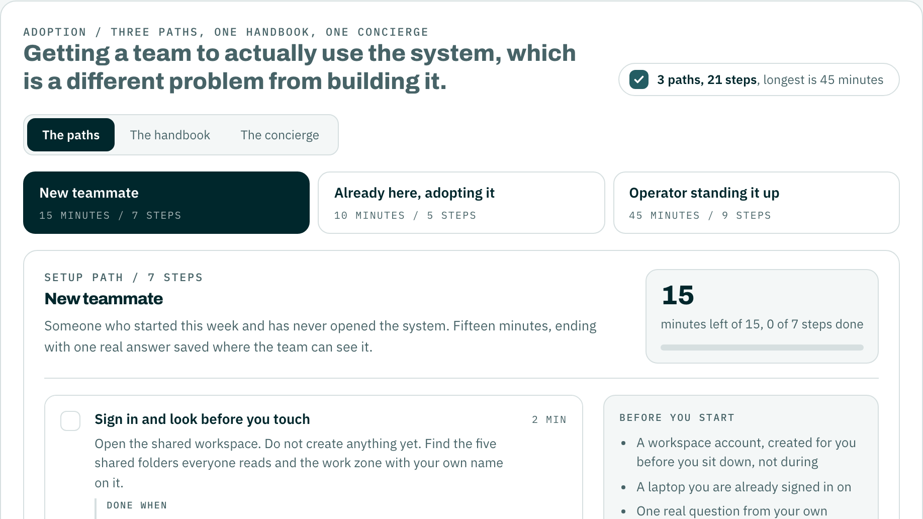 The first real task, generated sample