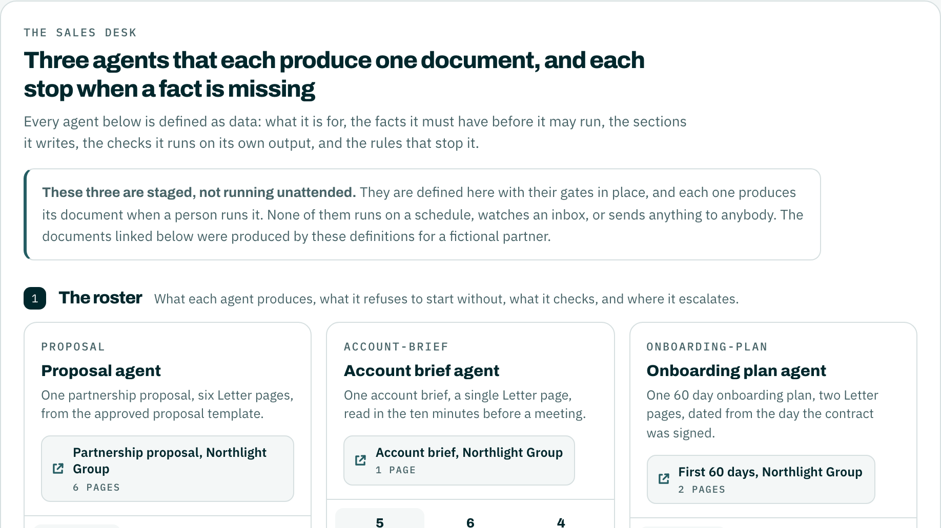 The sales desk, generated sample